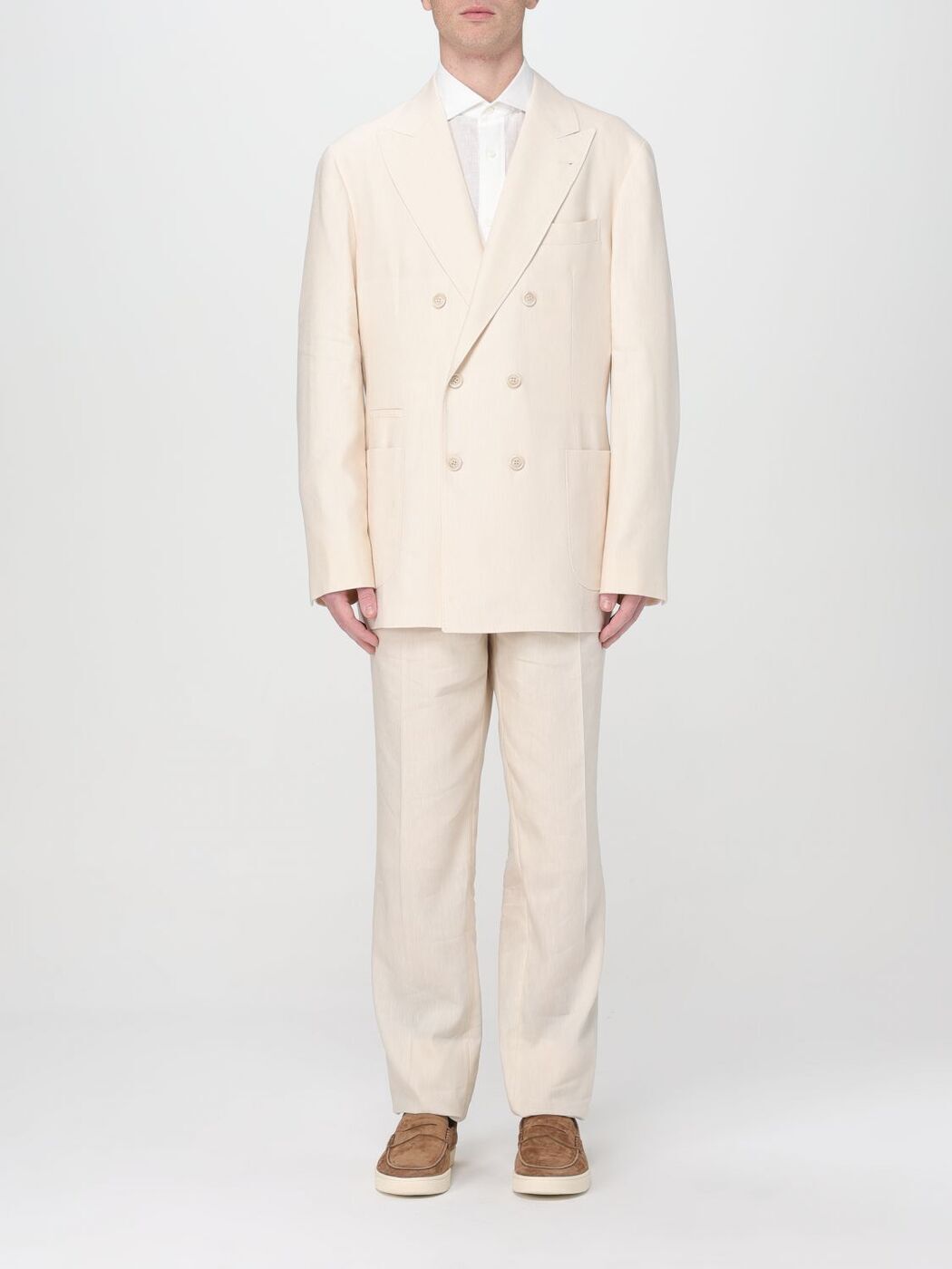 【土日限定クーポン配布中！】 BRUNELLO CUCINELLI ブルネロ クチネリ ホワイト White スーツ メンズ 春夏2024 MS462LDBH 【関税・送料無料】【ラッピング無料】 gi