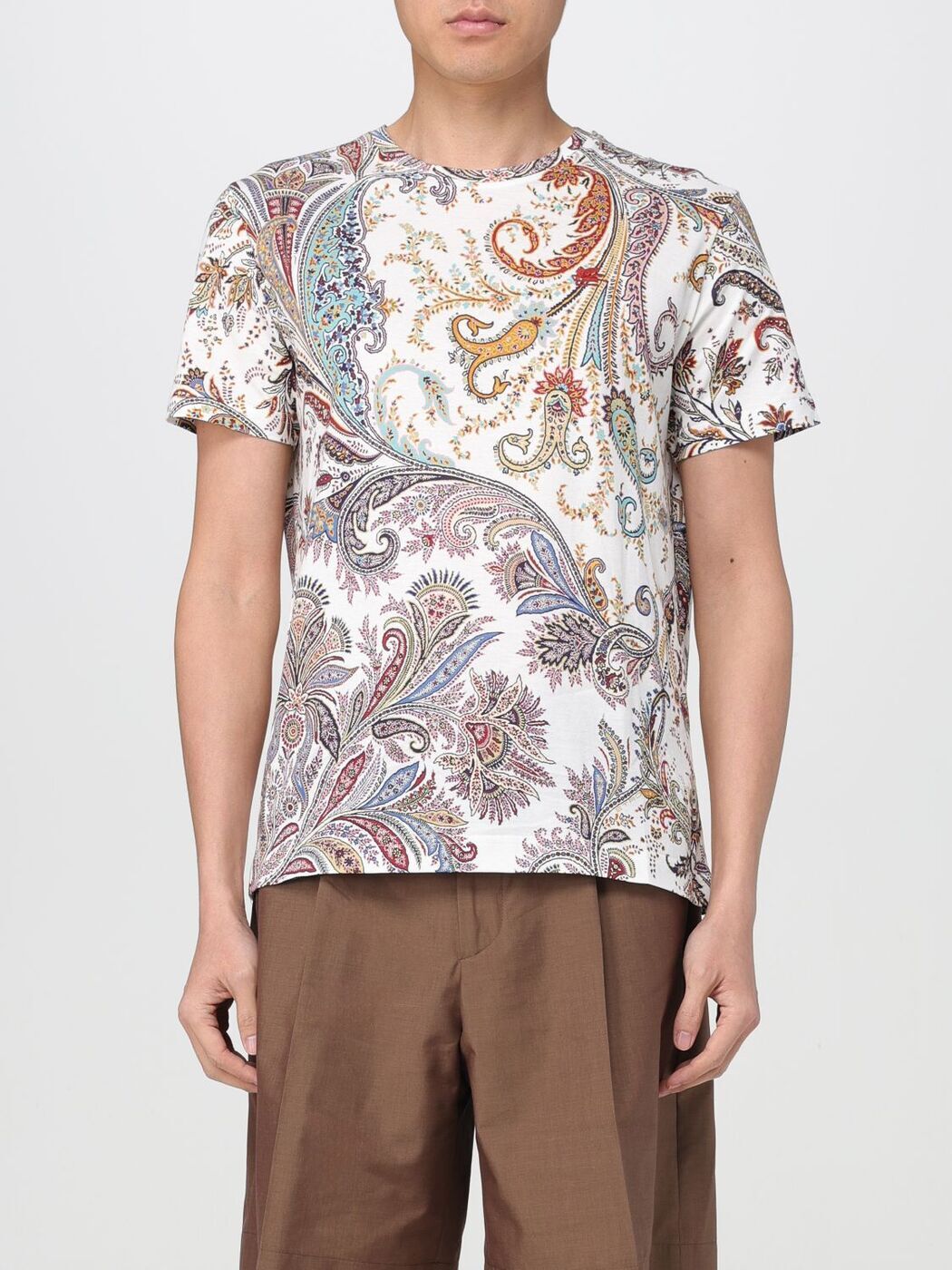 ETRO エトロ ホワイト White Tシャツ メンズ 春夏2024 MRMA0002AJ054 【関税・送料無料】【ラッピング無料】 gi