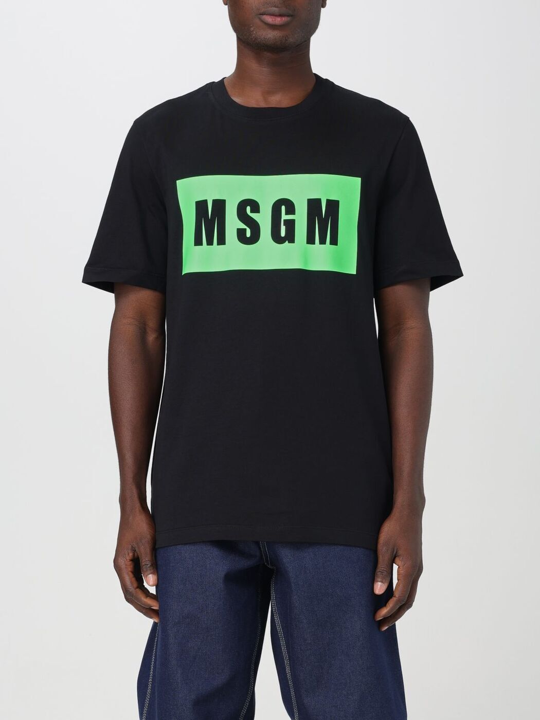 【土日限定クーポン配布中！】 MSGM エムエスジーエム ブラック Black Tシャツ メンズ 春夏2024 3640MM520F247002 【関税・送料無料】【ラッピング無料】 gi