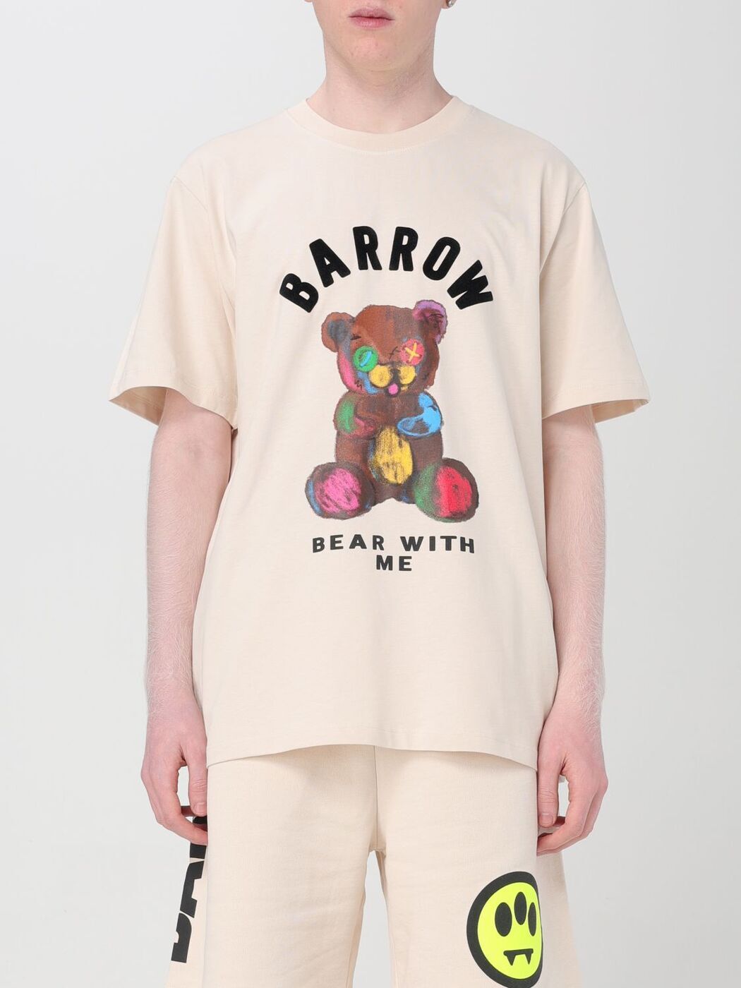 BARROW バロウ ベージュ Beige Tシャツ メンズ 春夏2024 S4BWUATH040 【関税・送料無料】【ラッピング無料】 gi