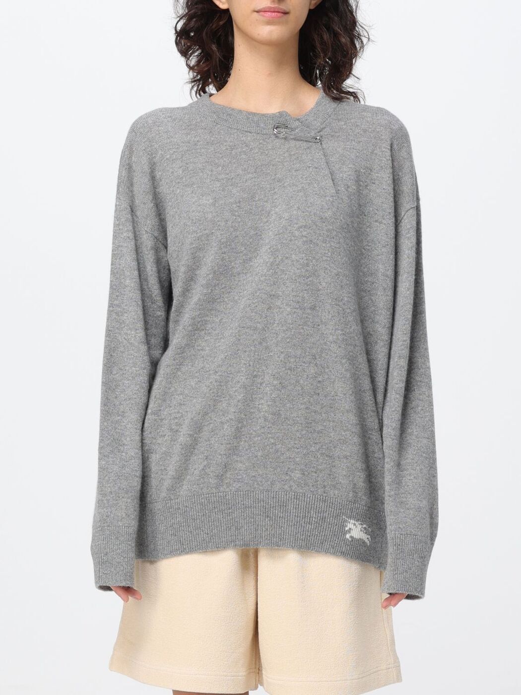 СХ꡼ BURBERRY  ˥åȥ ǥ 졼 Knitwear 8080851 Grey  ̵ å...