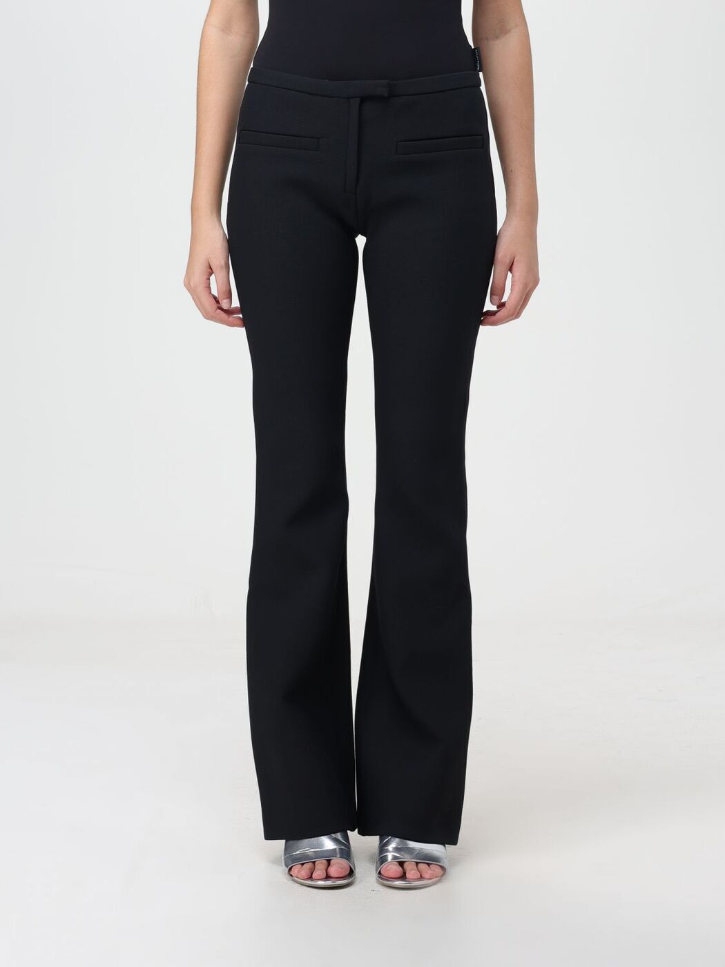 ݥȺ4!! 졼 COURREGES ܥ ѥ ǥ ֥å Trousers 323CPA151VI...