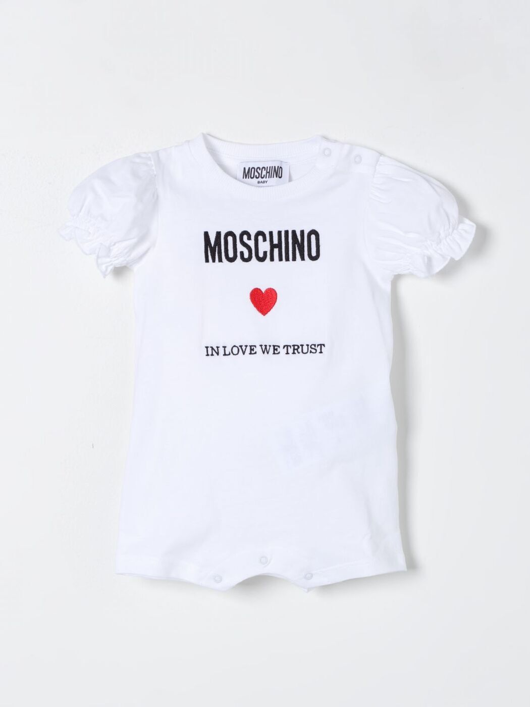 【楽天スーパーSALE!!15000円以上1000円OFFクーポン対象】 MOSCHINO モスキーノ ホワイト White ベビーウェア ベビーユニセックス 春夏2024 MDY015LAA22 【関税・送料無料】【ラッピング無料】 gi