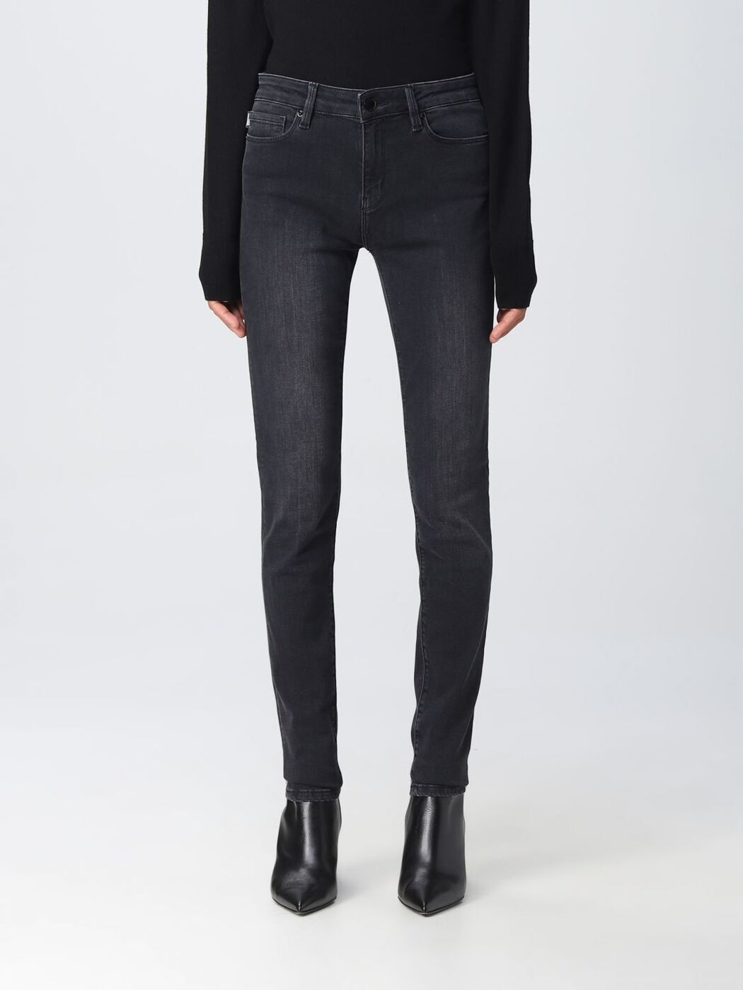 ֥⥹ LOVE MOSCHINO ǥ˥ ǥ 졼 Jeans WQ38758S3846 Grey  ̵ ...