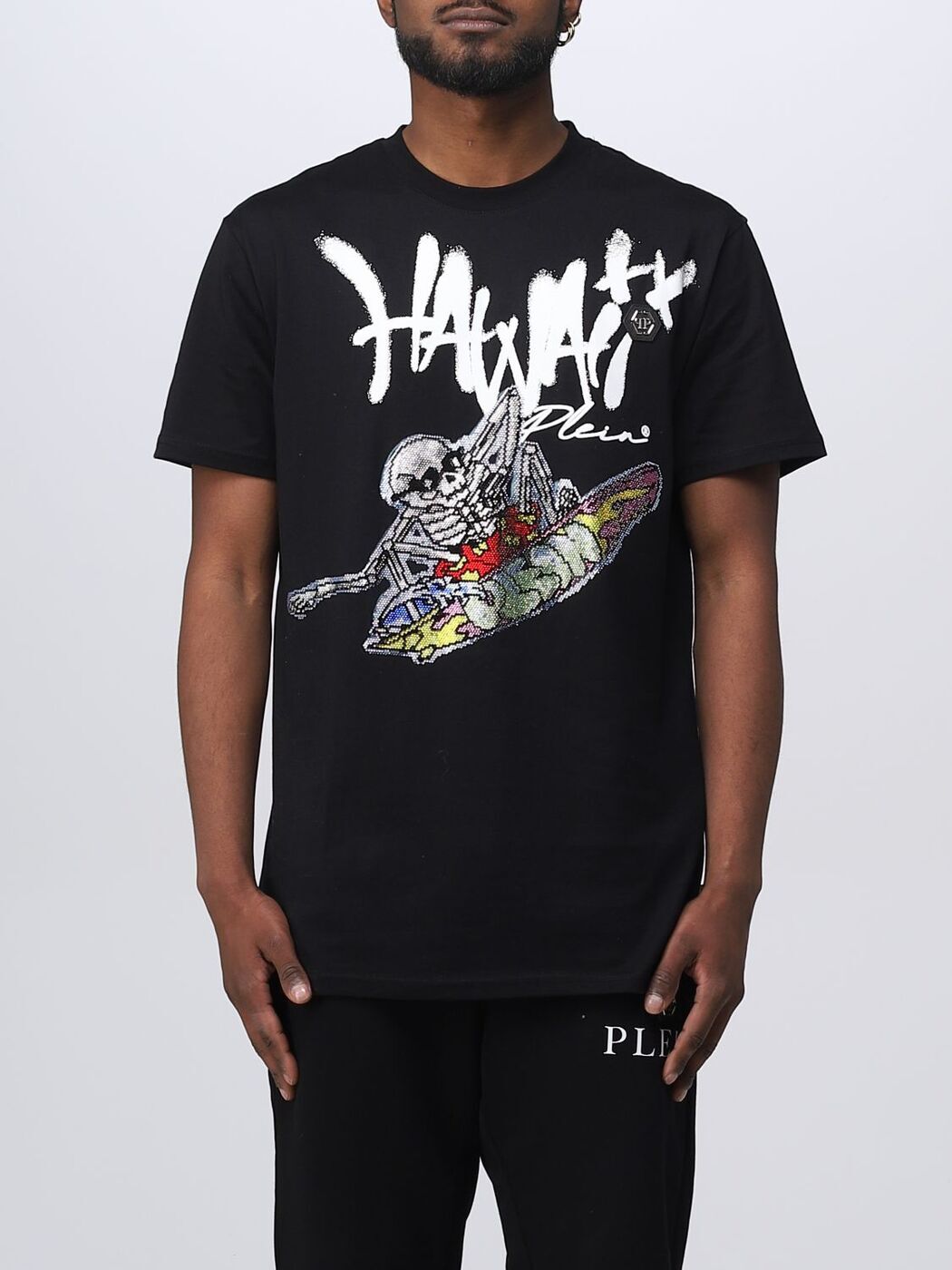 PHILIPP PLEIN フィリップ プレイン ブラック Black Tシャツ メンズ 春夏2023 SACCMTK6115PJY002N 【関税・送料無料】【ラッピング無料】 gi