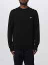 【15,000円以上ご購入で1,000円OFF！】 FRED PERRY フレッド ペリー ブラック Black トレーナー メンズ 春夏2023 K9601 【関税 送料無料】【ラッピング無料】 gi