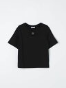 ドルチェ&ガッバーナ DOLCE&GABBANA ロングスリーブTシャツ Tシャツ ガールズ ブラック Long sleeve t-shirts L5JTKTG7I4L Black 関税 送料無料 ラッピング無料 2024SS gi