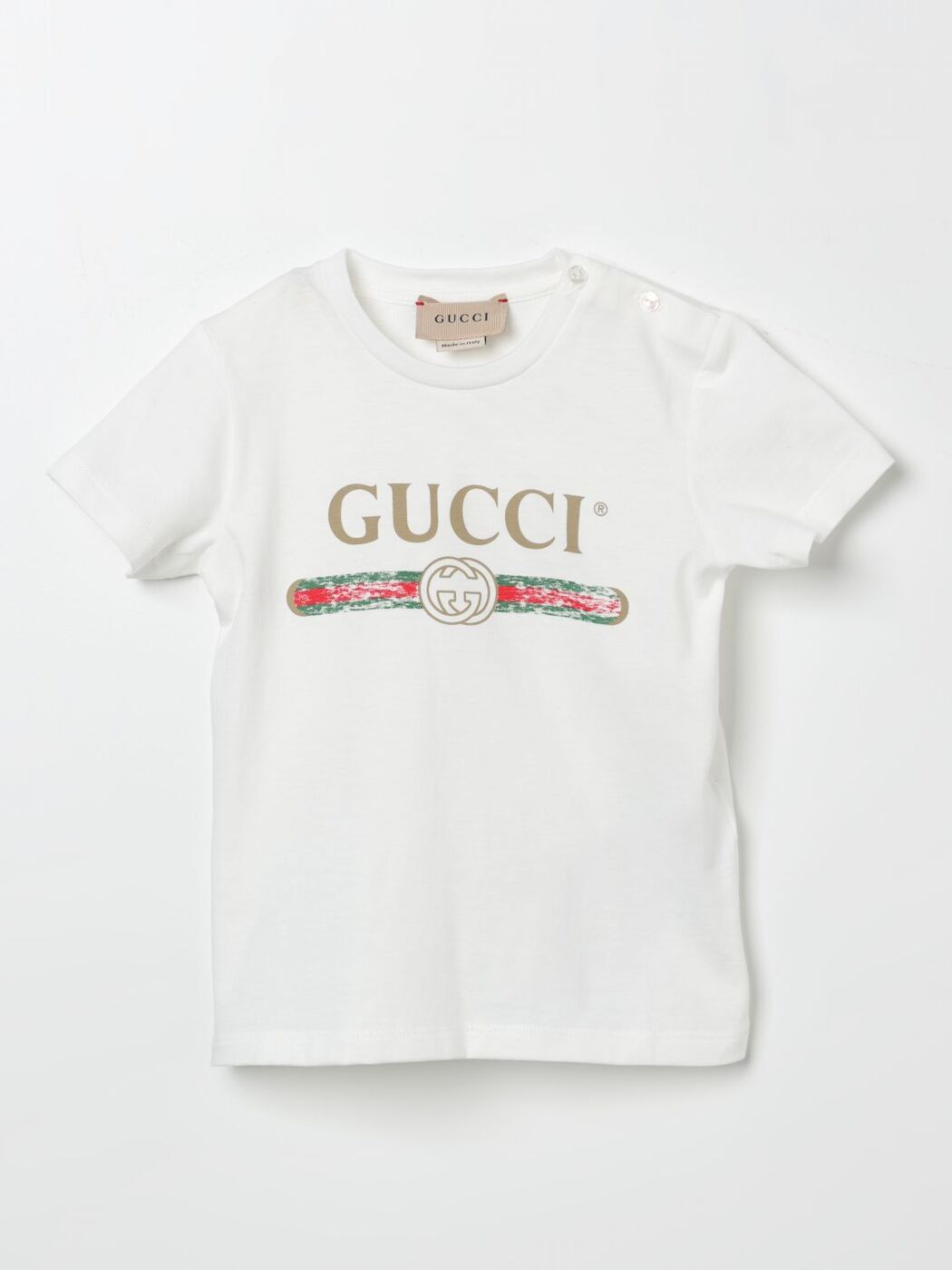 【楽天スーパーSALE!!30000円以上2000円OFFクーポン対象】 GUCCI グッチ ホワイト White トップス ベビーユニセックス 春夏2024 504121X3L64 【関税・送料無料】【ラッピング無料】 gi