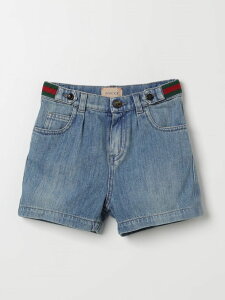 【15,000円以上1,000円OFF!!】 GUCCI グッチ ブルー Blue ショーツ ガールズ 春夏2024 770084XDCRW 【関税・送料無料】【ラッピング無料】 gi