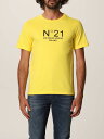 【15,000円以上1,000円OFF!!】 N21 ヌメロ ヴェントゥーノ イエロー Yellow Tシャツ メンズ 秋冬2021 F031 6316 【関税・送料無料】【ラッピング無料】 gi