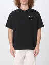 【15,000円以上1,000円OFF 】 N21 ヌメロ ヴェントゥーノ ブラック Black Tシャツ メンズ 春夏2023 F0116331 【関税 送料無料】【ラッピング無料】 gi