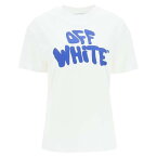 OFF WHITE オフホワイト Colori misti Off-white '70's type logo' print t-shirt トップス レディース 春夏2023 OWAA089S23JER017 【関税・送料無料】【ラッピング無料】 ik