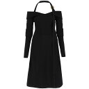 FERRAGAMO フェラガモ ブラック Nero Salvatore ferragamo knit midi dress with gancini buckle ドレス レディース 春夏2023 1116680759663 【関税・送料無料】【ラッピング無料】 ik