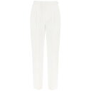 【10周年記念クーポン！P4倍！】 AGNONA アニオナ ホワイト Bianco Agnona linen trousers パンツ レディース 春夏2023 T70219 X U3011 【関税 送料無料】【ラッピング無料】 ik