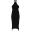 COURREGES クレージュ ブラック Nero Courreges sheath midi dress in rib knit ドレス レディース 春..