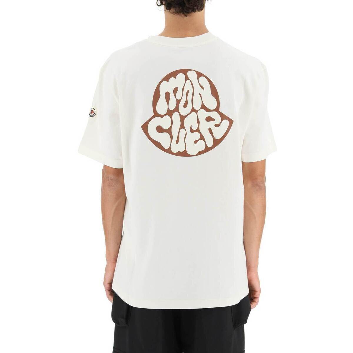 100%新品最新作 MONCLER モンクレール Bianco Moncler basic print t-shirt Tシャツ メンズ 秋冬2022 8C000 32 8390T ik:BRANDSHOP・クラージュ店 最安値定番
