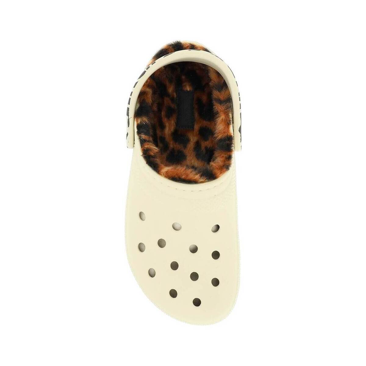 CROCS クロックス Beige Crocs animal remix classic lined clogs サンダル レディース 秋冬2022 207842