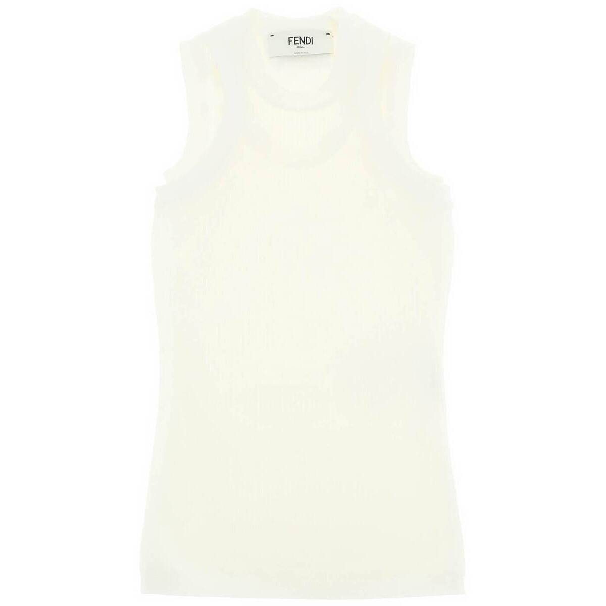 FENDI フェンディ Bianco Fendi double rib knit tank top トップス レディース 秋冬2023 FZX966 ANJC 【関税・送料無料】【ラッピング無料】 ikのサムネイル