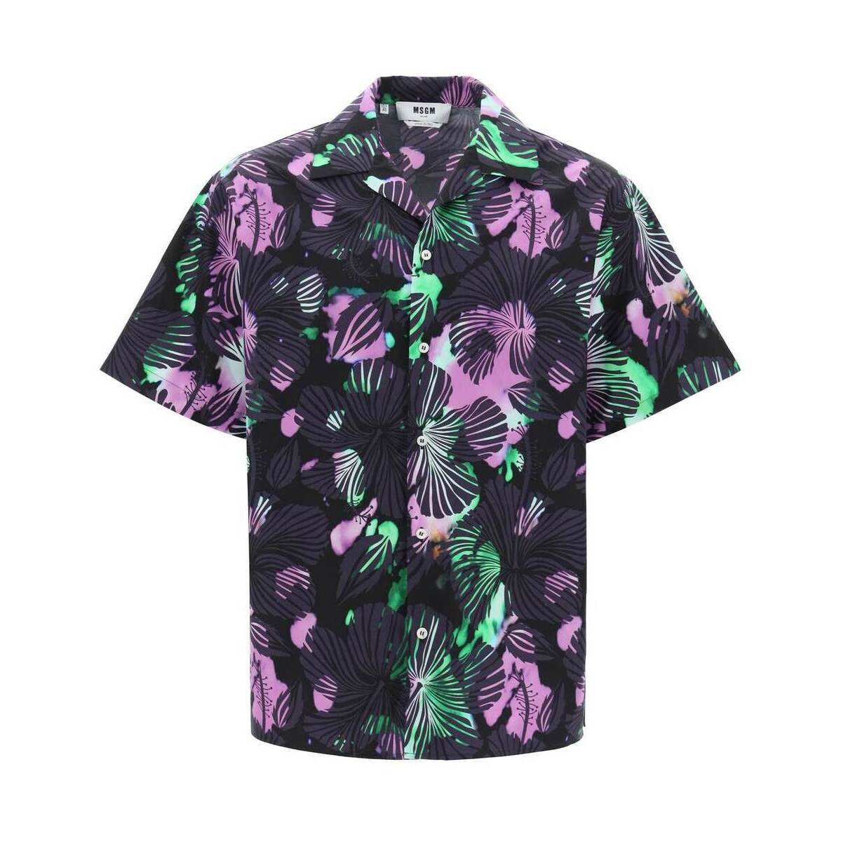 MSGM エムエスジーエム Colori misti Msgm printed short sleeve shirt シャツ メンズ 春夏2023 3440ME17 237052 【関税・送料無料】【ラッピング無料】 ikのサムネイル