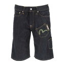 EVISU エビス Blu Evisu x sfera ebbasta short jeans デニム メンズ 秋冬2021 2EAEBM1DS121XX 【関税・送料無料】【ラッピング無料】 ik