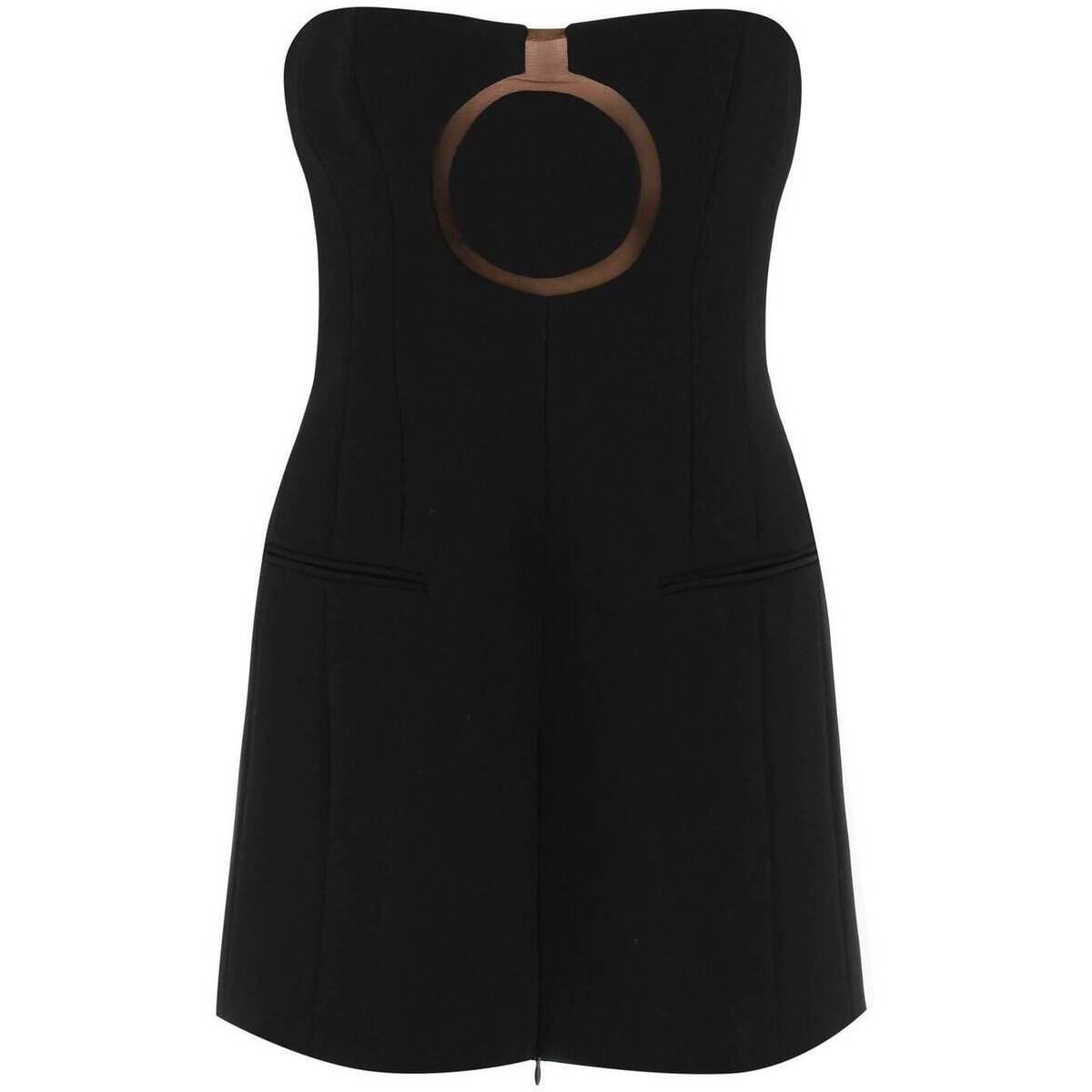 FERRAGAMO フェラガモ ブラック Nero Salvatore ferragamo bustier mini dress with tulle insert ドレス レディース 秋冬2023 13C4080761604 【関税・送料無料】【ラッピング無料】 ik