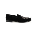 【15,000円以上1,000円OFF!!】 DOLCE&GABBANA ドルチェ&ガッバーナ ブラック Nero Dolce & gabbana velvet loafers ローファー メンズ 秋冬2023 A50490 AO249 【関税・送料無料】【ラッピング無料】 ik