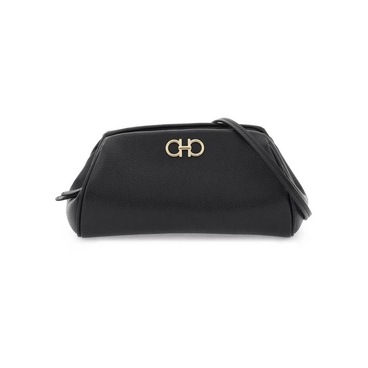 クラッチバッグ FERRAGAMO フェラガモ ブラック Nero Salvatore ferragamo gancini clutch クラッチバッグ レディース 秋冬2023 2129680759564 【関税・送料無料】【ラッピング無料】 ik