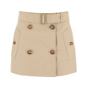 【15,000円以上ご購入で1,000円OFF！】 BURBERRY バーバリー ベージュ Beige Burberry gabardine mini trench skirt スカート レディース 秋冬2023 8071196 【関税・送料無料】【ラッピング無料】 ik