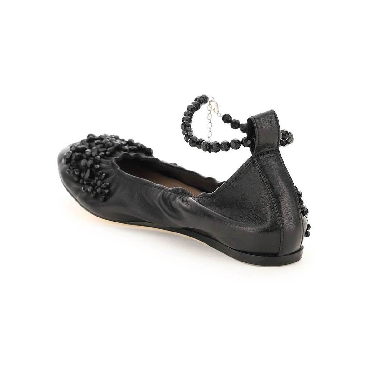 SIMONE ROCHA シモーネロシャ Nero Simone rocha embellished ballerina with ankle strap フラットシューズ レディース 春夏2022 RMP12TB 0766 【関税・送料無料】【ラッピング無料】 ik