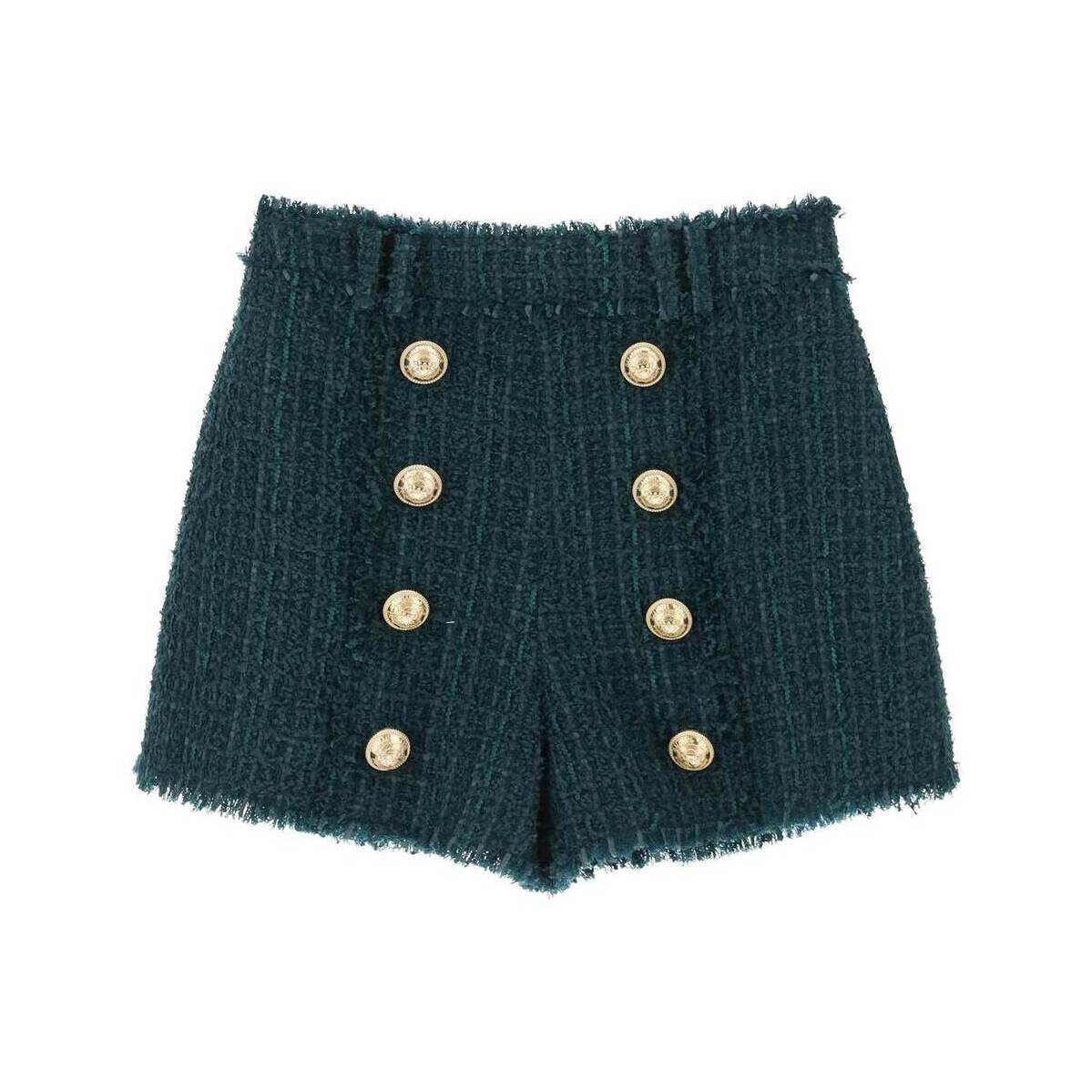 ڳŷѡSALE!!100000߰ʾ4000OFFݥоݡ BALMAIN Хޥ ꡼ Verde Balmain shorts in tweed 硼 ǥ 2023 BF1PA313XF91 ڴǡ̵ۡڥåԥ̵ ik