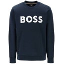  BOSS ボス ブルー Blu Boss logo print sweatshirt トレーナー メンズ 秋冬2023 50496642  ik