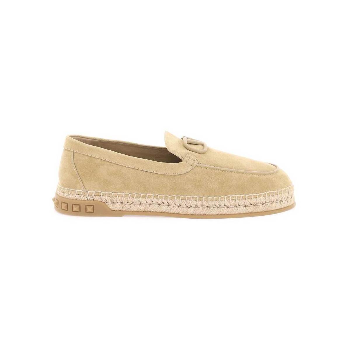 VALENTINO GARAVANI ヴァレンティノ ガラヴァーニ ベージュ Beige Valentino garavani suede espadrilles ローファー メンズ 秋冬2023 3Y2S0H21HDU 【関税・送料無料】【ラッピング無料】 ik