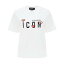 DSQUARED2 ǥ ۥ磻 Bianco Dsquared2 'icon game lover' t-shirt T ǥ 2023 S80GC0059 S23009 ڴǡ̵ۡڥåԥ̵ ik