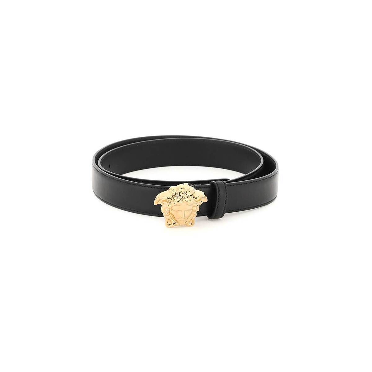 ヴェルサーチェ ビジネスベルト メンズ 【毎月1日はエントリーでポイント3倍！】 VERSACE ヴェルサーチ ブラック Nero Versace medusa buckle leather belt ベルト メンズ 秋冬2023 DCU4747 DVTP1 【関税・送料無料】【ラッピング無料】 ik