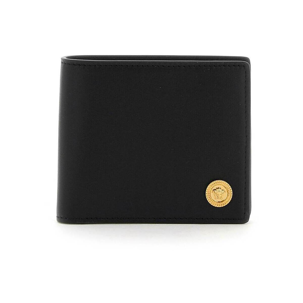 ヴェルサーチ 財布（レディース） 【本日5の付く日ポイント4倍!】 VERSACE ヴェルサーチ ブラック Nero Versace medusa biggie bi-fold wallet 財布 メンズ 秋冬2023 DPU2463 1A03190 【関税・送料無料】【ラッピング無料】 ik