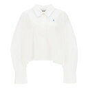 ATTICO アティコ ホワイト Bianco The attico 039 jill 039 cropped boxy shirt シャツ レディース 秋冬2023 237WCH10C069 【関税 送料無料】【ラッピング無料】 ik