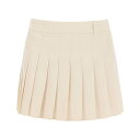 ミュウミュウ 【10周年記念クーポン！P4倍！】 MIU MIU ミュウ ミュウ ベージュ Beige Miu miu pleated mini skirt with logo all-over スカート レディース 秋冬2023 MG2040 13AF 【関税・送料無料】【ラッピング無料】 ik