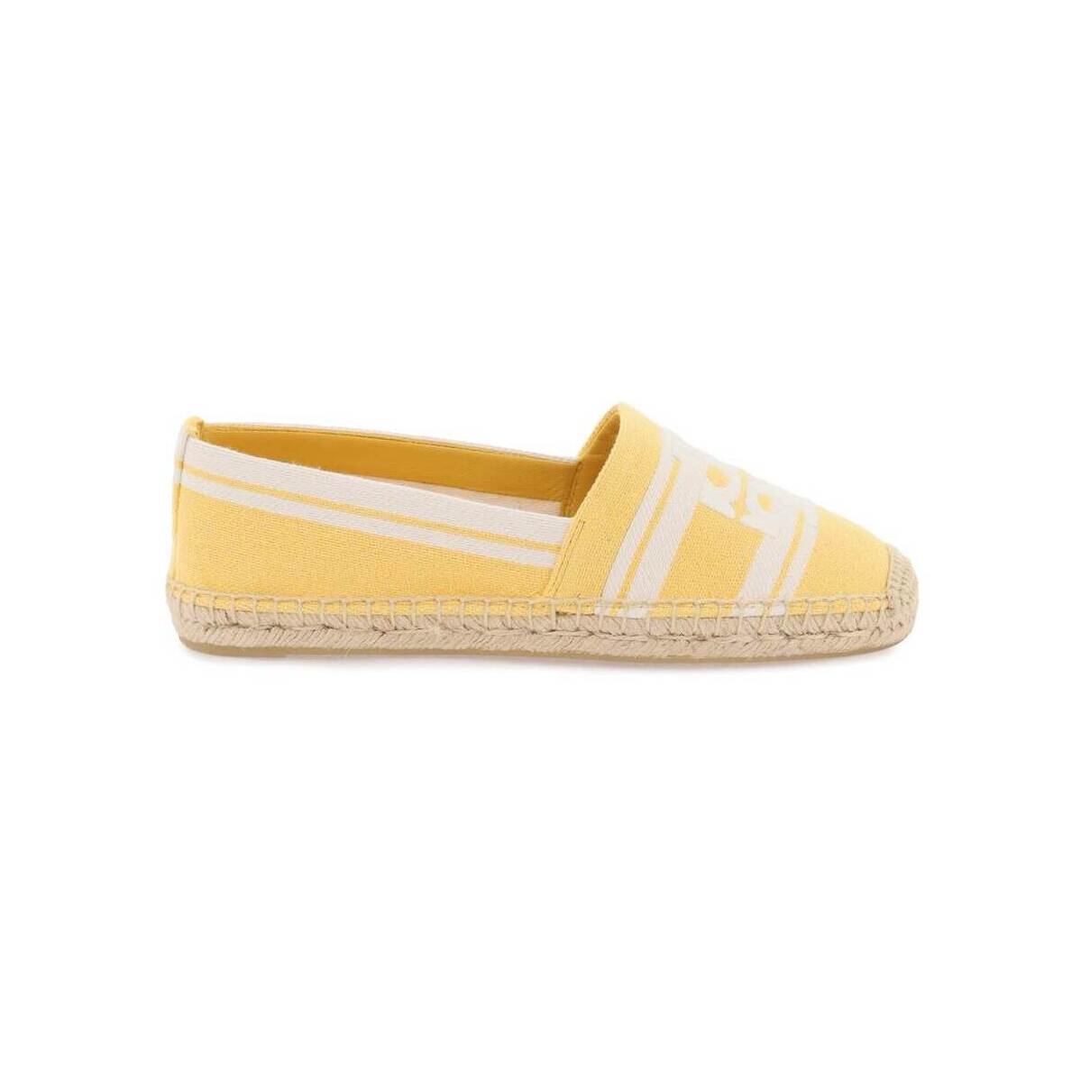 TORY BURCH トリー バーチ イエロー Giallo Tory burch striped espadrilles with double t フラットシューズ レディース 秋冬2023 150685 【関税・送料無料】【ラッピング無料】 ik