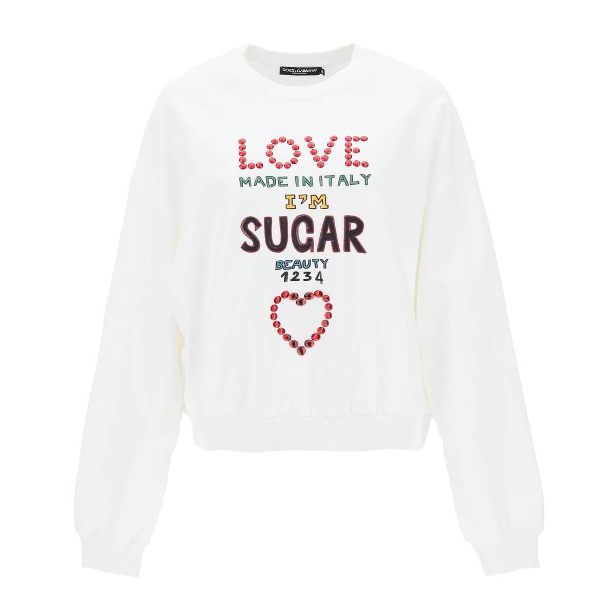 DOLCE&GABBANA ドルチェ&ガッバーナ ホワイト Bianco Dolce & gabbana lettering print oversized sweatshirt ニットウェア レディース 秋冬2023 F9Q92Z GDBT3 【関税・送料無料】【ラッピング無料】 ik