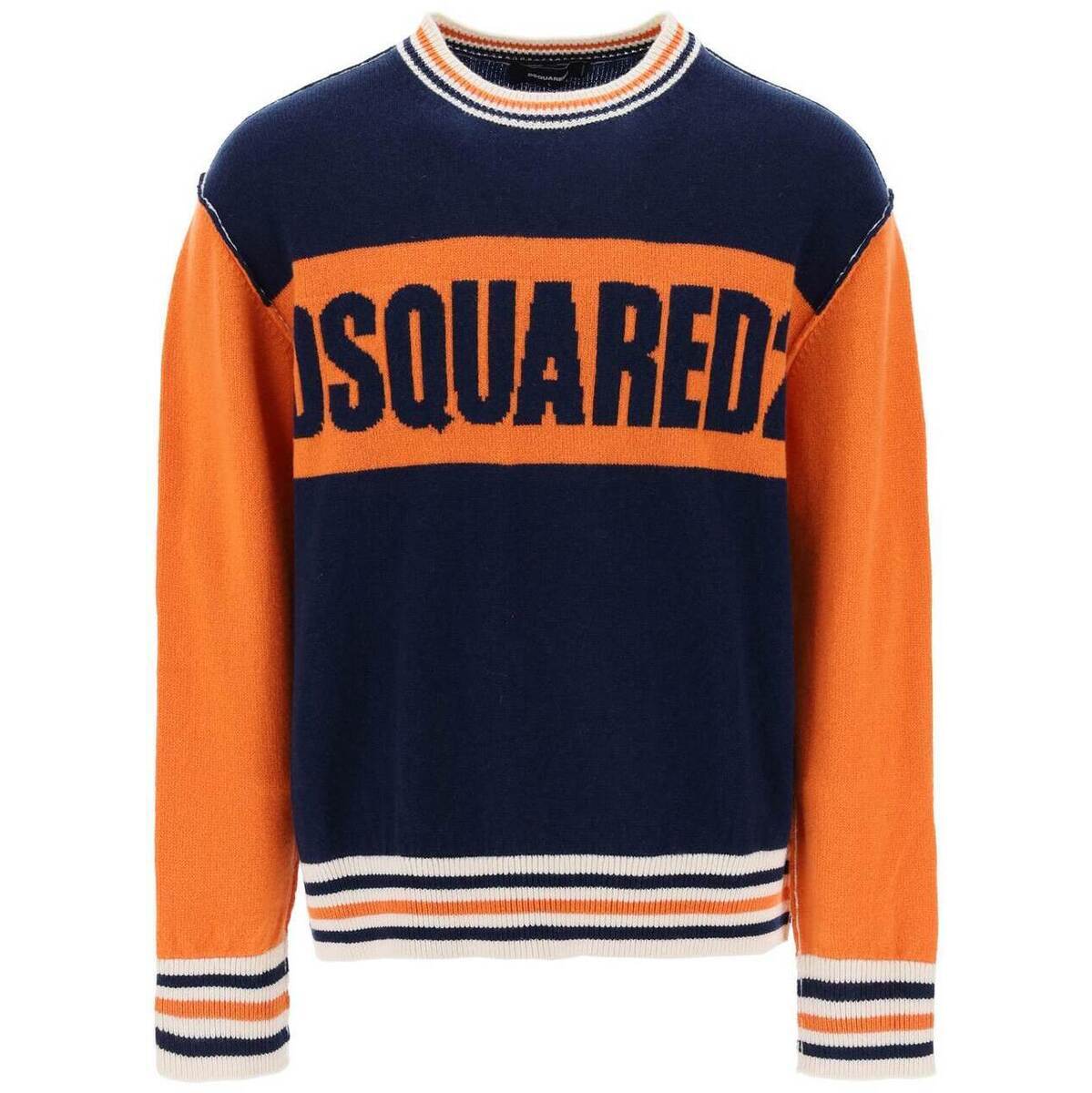 DSQUARED2 ディースクエアード マルチカラー Colori misti Dsquared2 college sweater in jacquard wool トレーナー メンズ 秋冬2023 S74HA1360 S18306 【関税・送料無料】【ラッピング無料】 ik