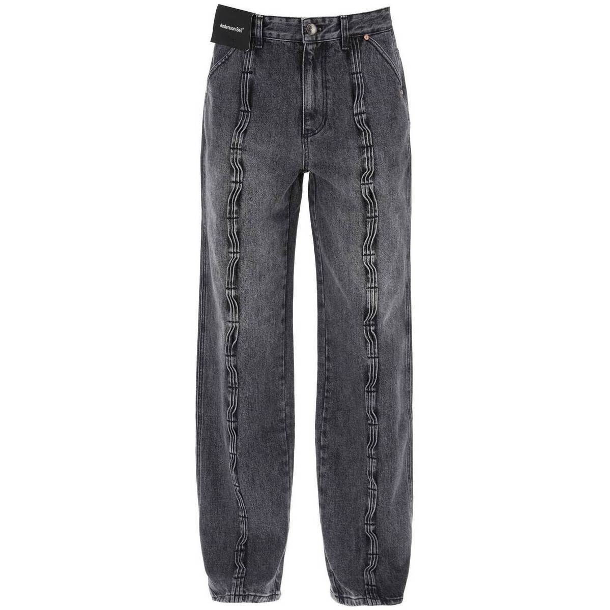 【割引クーポン配布中！】 ANDERSSON BELL アンダースンベル グレー Grigio Andersson bell wave wide leg jeans デニム メンズ 秋冬2023 APA682M 【関税・送料無料】【ラッピング無料】 ikのサムネイル