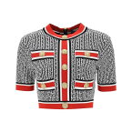 BALMAIN バルマン マルチカラー Colori misti Balmain cropped top in monogram knit トップス レディース 秋冬2023 BF1AI115KE89 【関税・送料無料】【ラッピング無料】 ik