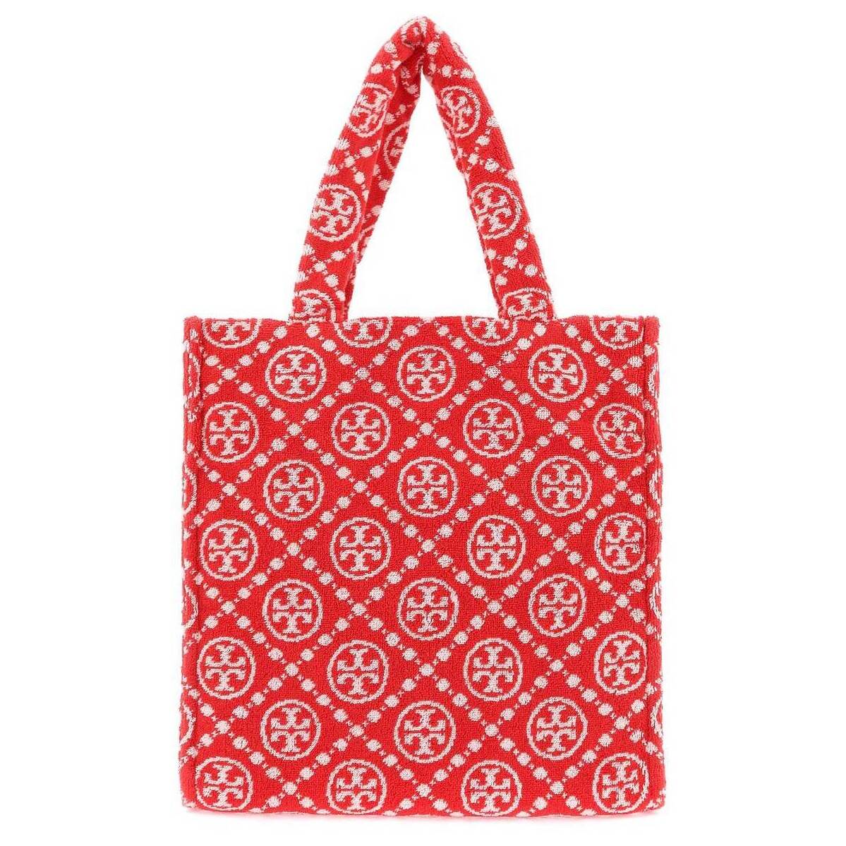 TORY BURCH トリー バーチ レッド Rosso Tory burch t monogram terry tote bag トートバッグ レディース 秋冬2023 148687 【関税・送料無料】【ラッピング無料】 ikのサムネイル
