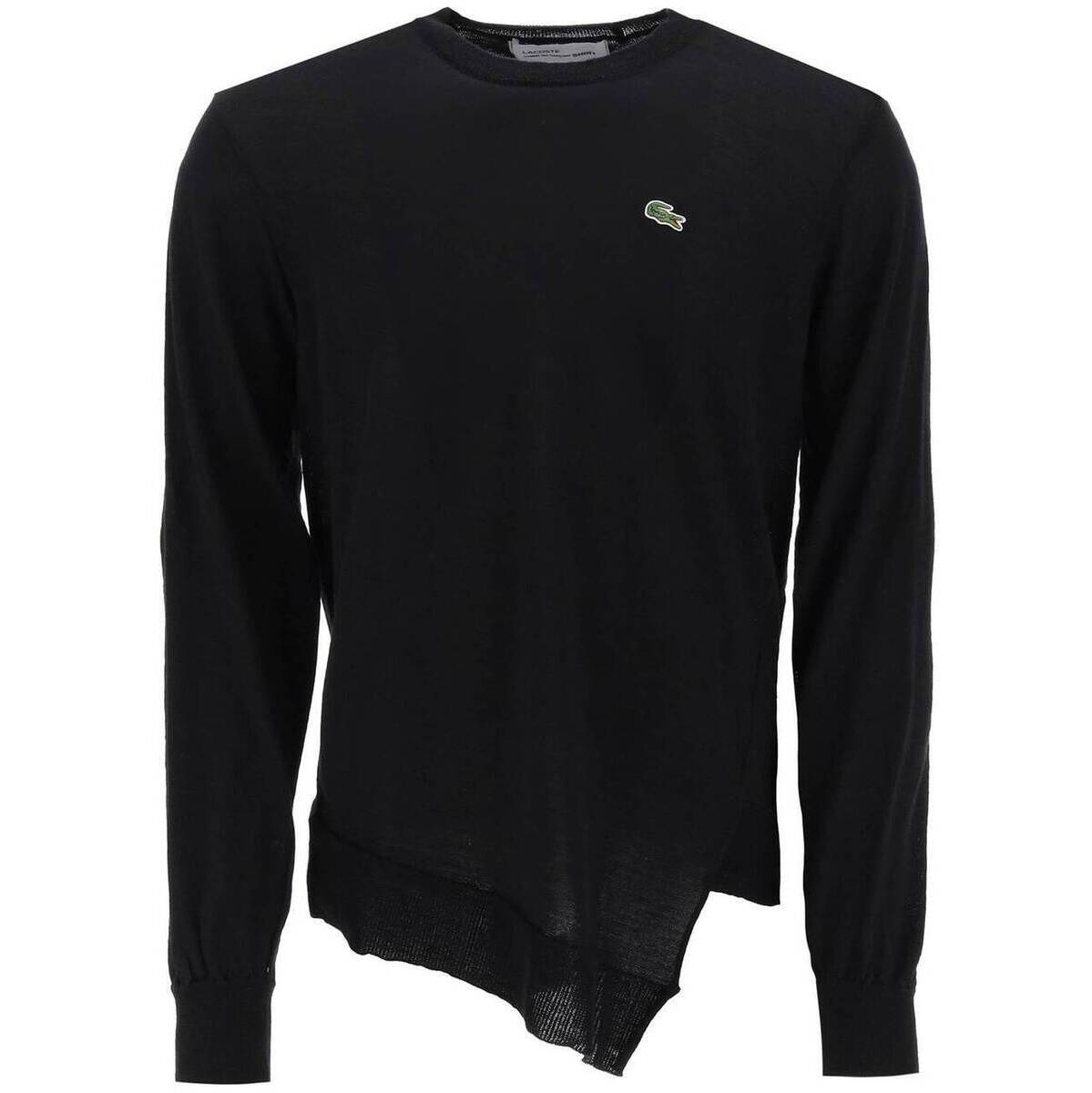 ラコステ COMME DES GARCONS コム デ ギャルソン ブラック Nero Comme des garcons shirt x lacoste bias-cut sweater トレーナー メンズ 秋冬2023 FL N002 W23 【関税・送料無料】【ラッピング無料】 ik