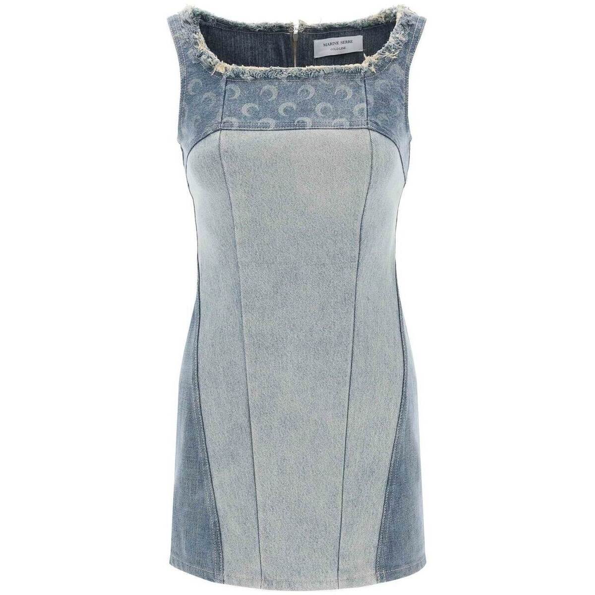 MARINE SERRE ޥ꡼󥻥 ֥롼 Celeste Marine serre regenerated-denim mini dress ɥ쥹 ǥ 2023 WDR056 UDEN0002 ڴǡ̵ۡڥåԥ̵ ik