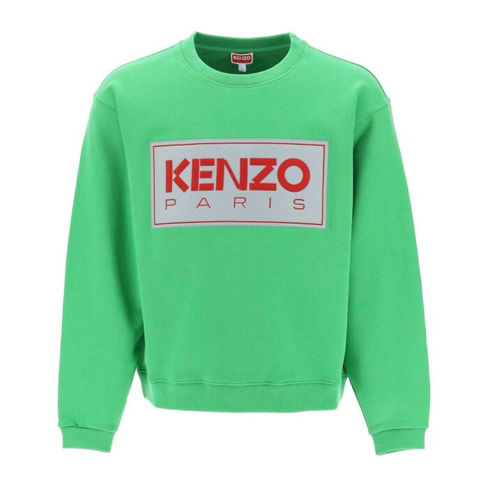 【楽天スーパーSALE対象商品】【2000円OFF!!】 KENZO ケンゾー Verde Kenzo sweatshirt with maxi logo patch トレーナー メンズ 秋冬2022 FC65SW4164ME ik