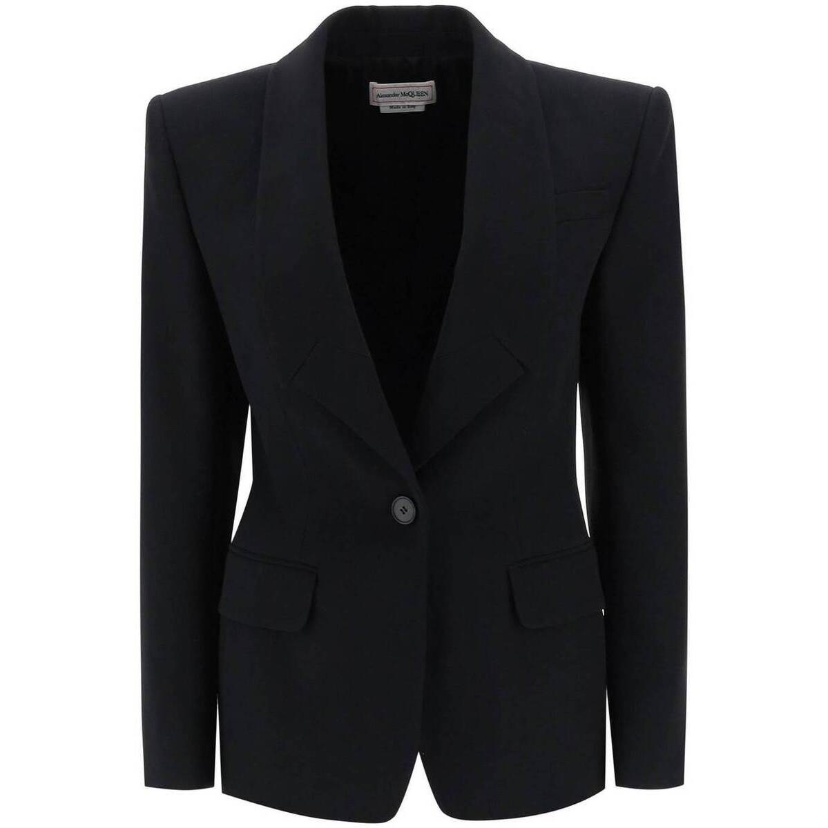 ALEXANDER MCQUEEN 쥭 ޥå ֥å Nero Alexander mcqueen upside-down lapel jacket 㥱å ǥ 2023 768438 QEAAA ڴǡ̵ۡڥåԥ̵ ik