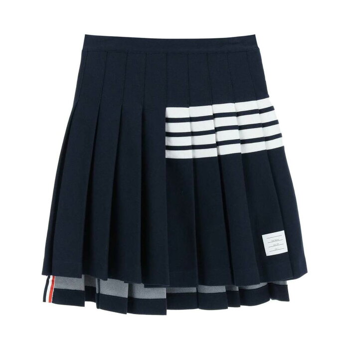 THOM BROWNE トム ブラウン Blu Thom browne pleated 4-bar skirt in cotton piquet パンツ メンズ 秋冬2022 MJK002AJ0008 【関税・送料無料】【ラッピング無料】 ik