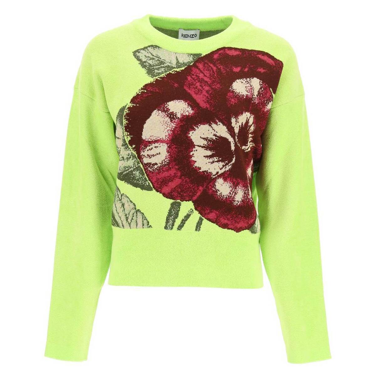 【楽天スーパーSALE対象商品】【3000円OFF!!】 KENZO ケンゾー Colori misti Kenzo pansy jacquard sweater トレーナー レディース 秋冬2021 FB62PU6293RL ik