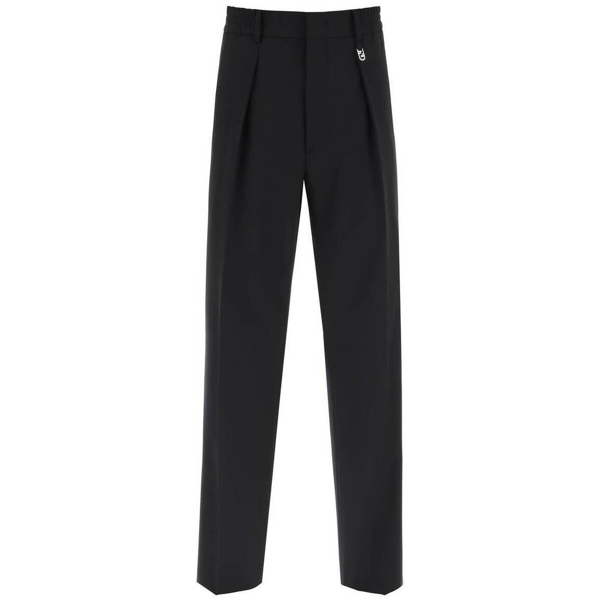 FENDI եǥ ֥å Nero Fendi loose-fit tapered pants ѥ  2023 FB0...